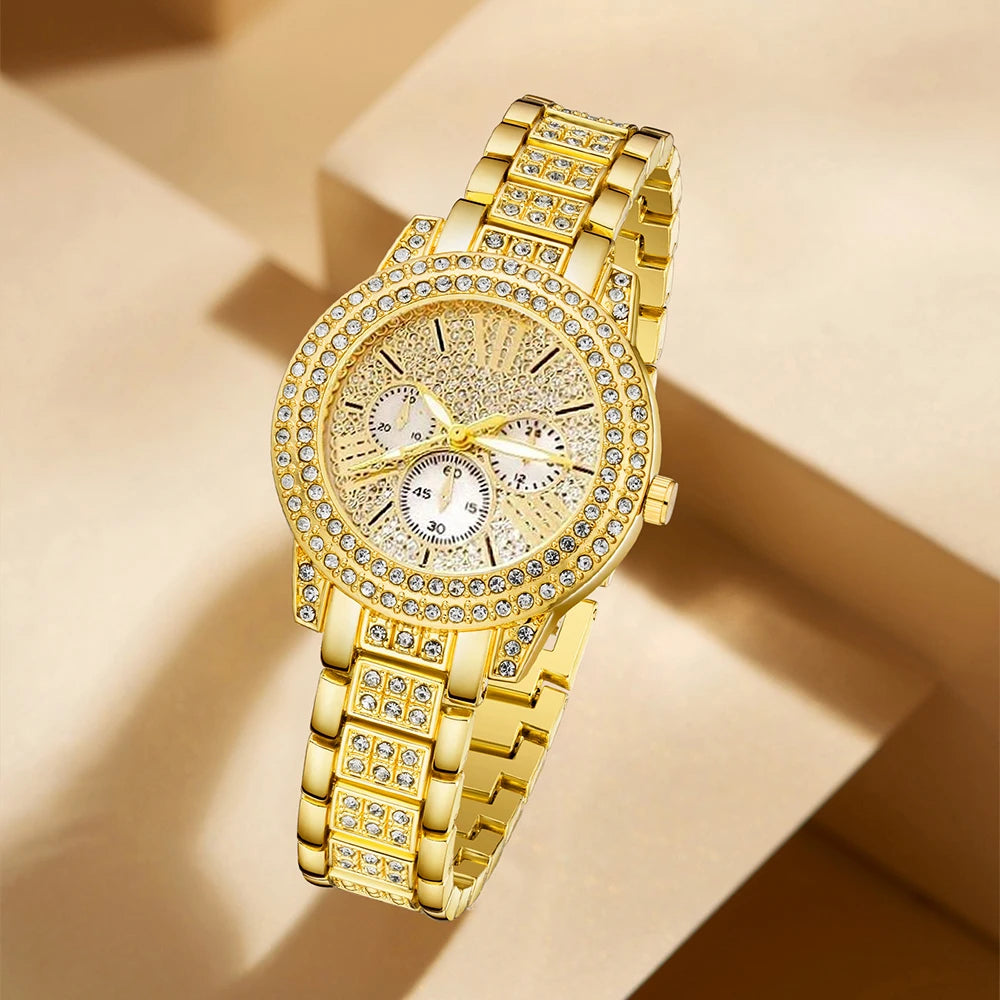 Gold Luxury Women Rhinestone Fashion
