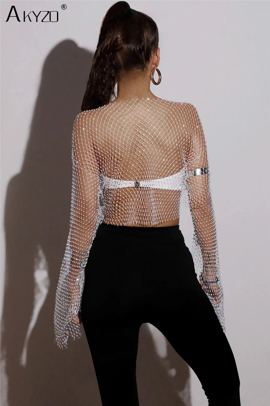 Autumn women’s sexy see-through dress by LAQTA, featuring stylish sheer fabric and a flattering fit for elegant fall wear.