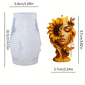 LAQTA sunflower and bee candle mold with detailed sunflower and bee designs for handmade candle crafting.