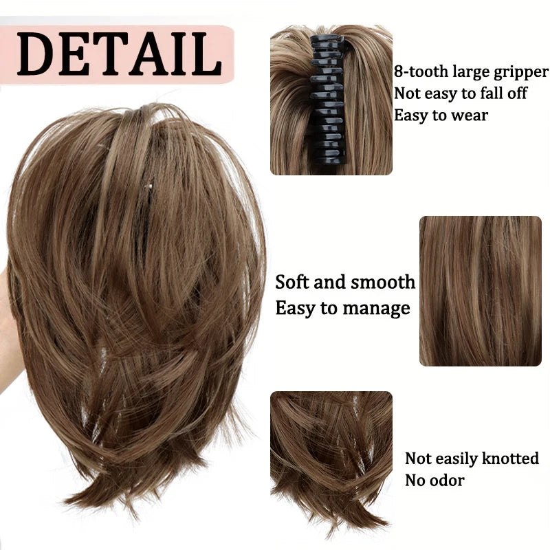 LAQTA messy bun hair clip for women, showcasing a stylish hair accessory with a secure clasp and elegant design.