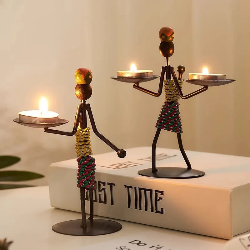 Elegant LAQTA Light Luxury table decoration candle holder with intricate design, perfect for enhancing dining or event settings.