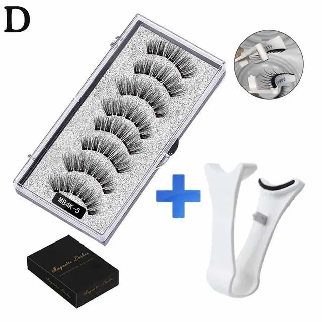 Natural Magnetic 3D eyelashes by LAQTA, showcasing lightweight, full-volume false eyelashes with magnetic design on a white background.