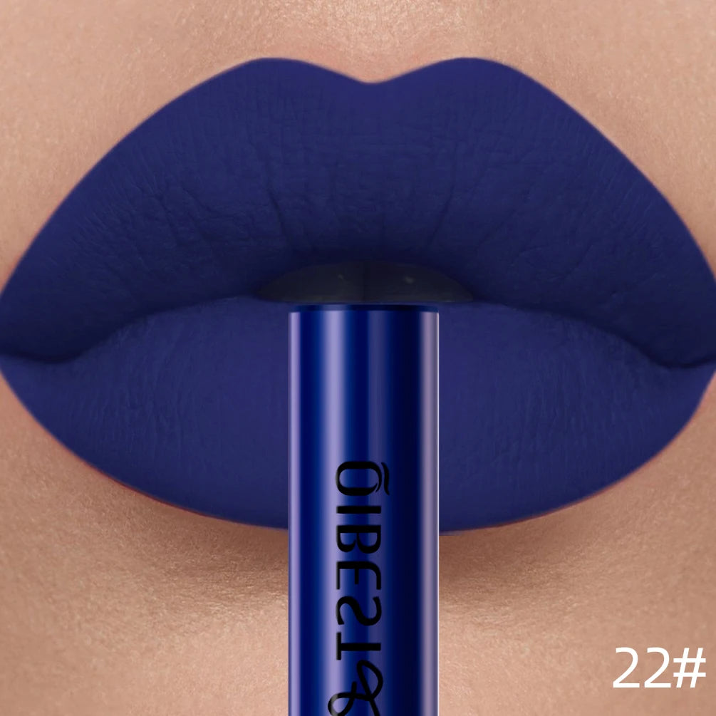 LAQTA matte liquid lipstick in a sleek tube, showcasing the vibrant, long-lasting color designed for bold, matte lips.