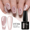 7ml LAQTA cat magnetic gel nail polish bottle with black cap and label, showcasing the product in a clear angle.