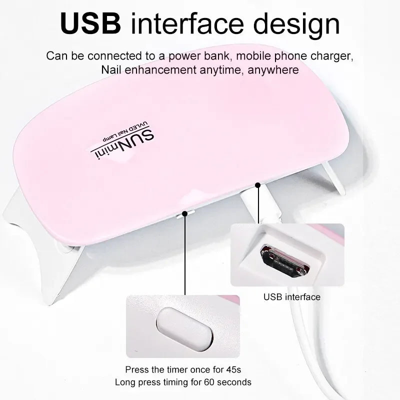 Portable LAQTA nail dryer with LED light for quick, efficient drying of gel and regular nail polish.