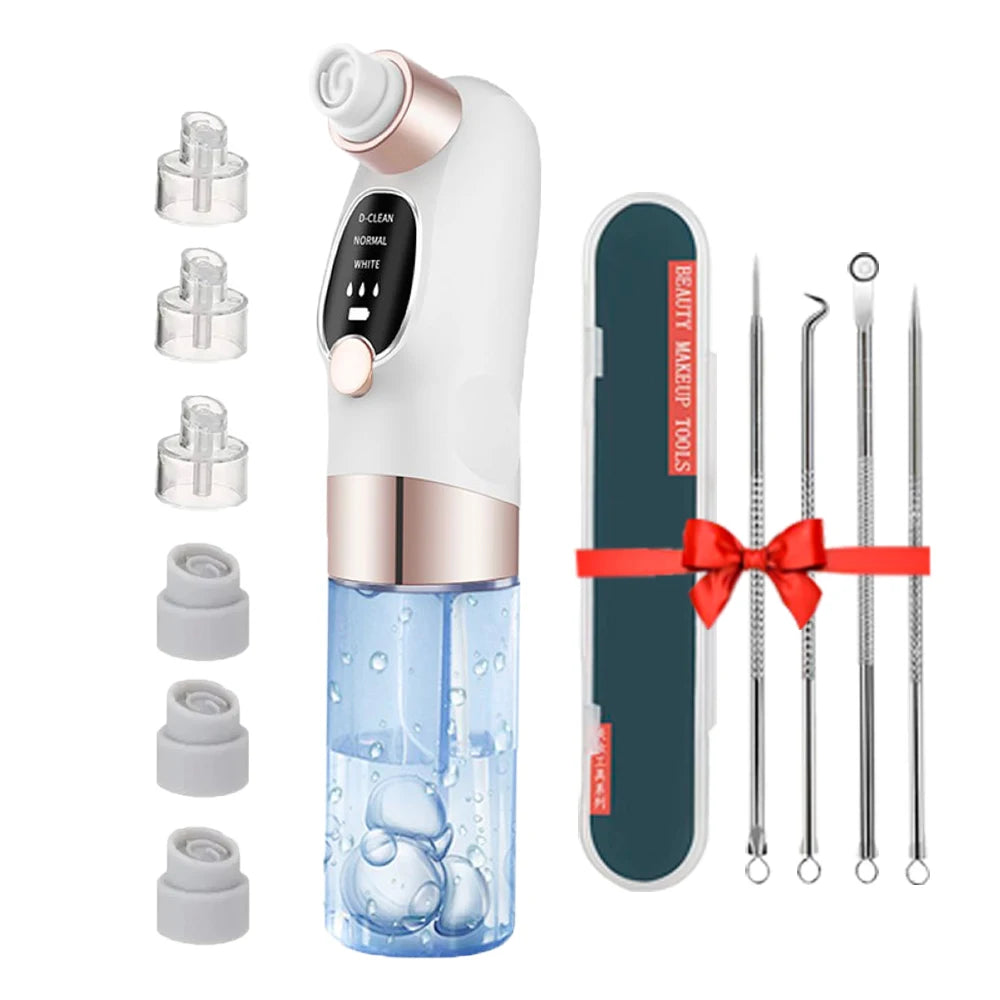 LAQTA blackhead remover device with stainless steel tip for clearing pores and removing blackheads effectively.