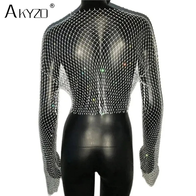 Autumn women’s sexy see-through dress by LAQTA, stylish and lightweight with a trendy design suitable for fall fashion.