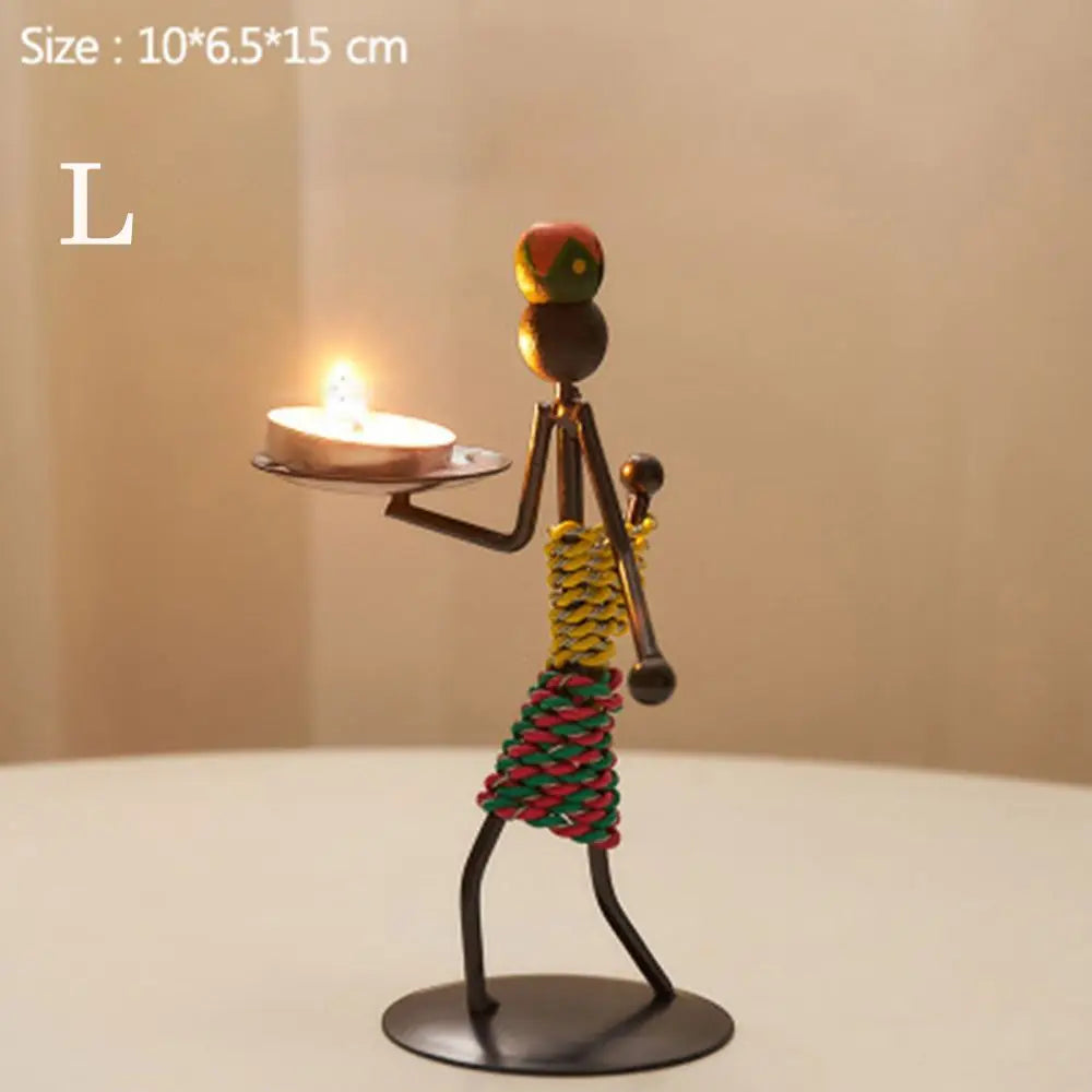 Nordic-style metal candlestick by LAQTA with sleek design, perfect for modern home decor and ambient candle lighting.