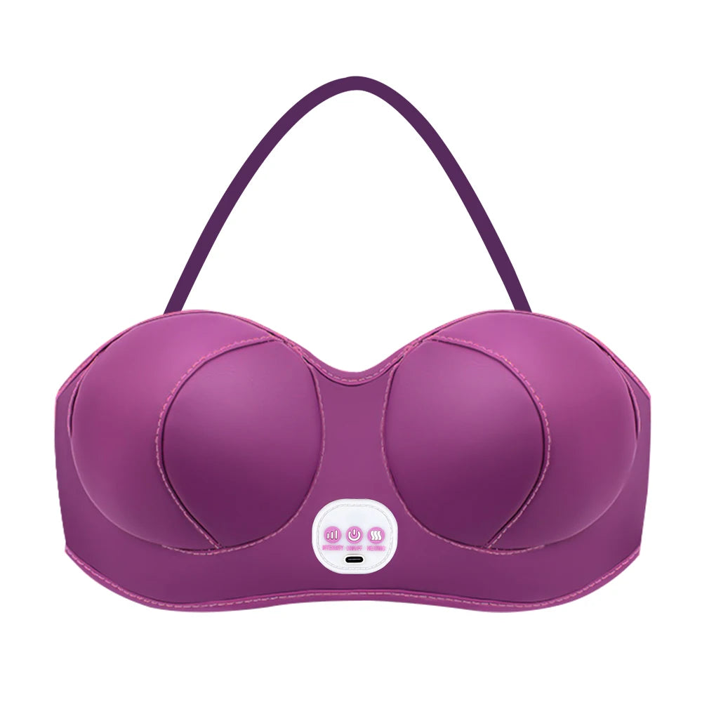 LAQTA electric breast massager with ergonomic design, featuring soft silicone massage heads for gentle, effective relief.