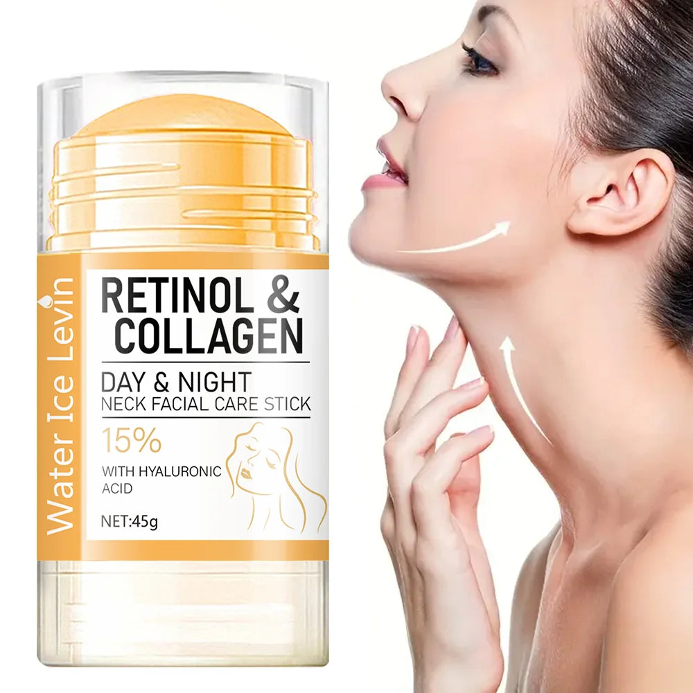 LAQTA Retinol and Collagen Facial Neck Cream jar showing creamy texture and elegant packaging for youthful skin.