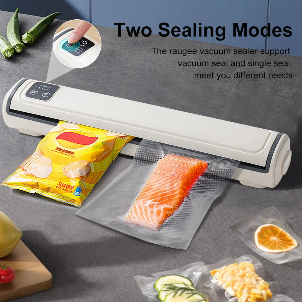 LAQTA vacuum packing machine with digital control panel for airtight sealing of food and storage bags.