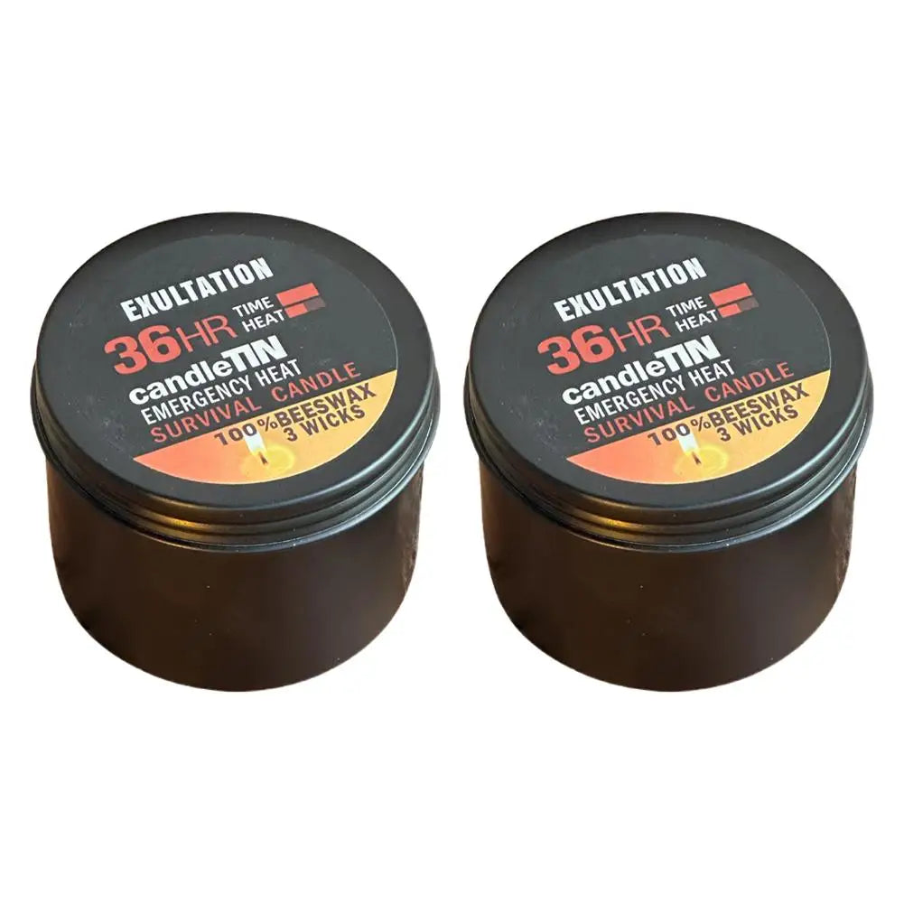 LAQTA 36-hour emergency candle with sturdy wick and steady flame, ideal for power outages and outdoor use.