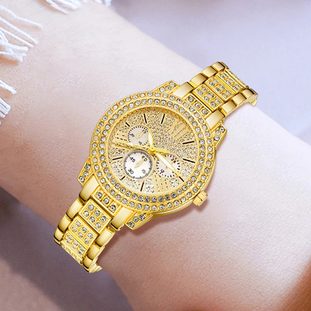 Gold Luxury Women Rhinestone Fashion