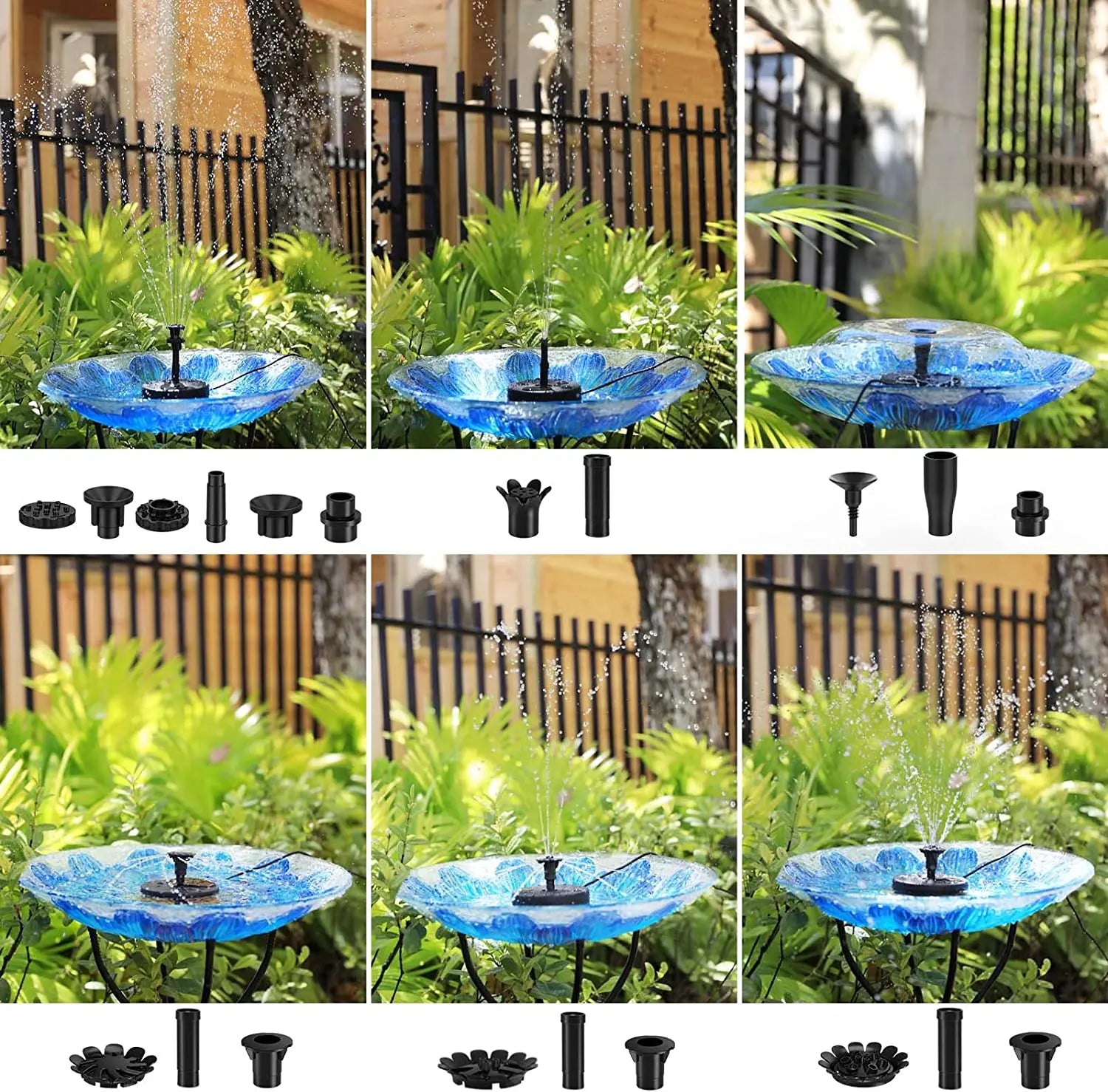 LAQTA solar water fountain for pools with adjustable spray features and eco-friendly solar panel for outdoor garden decoration