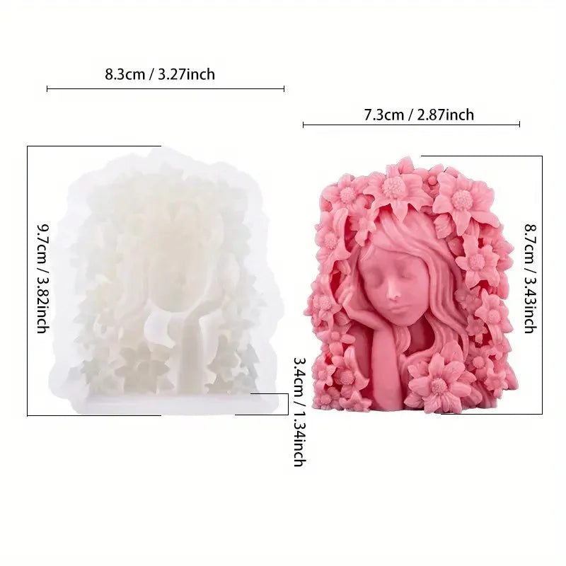 LAQTA Exquisite Goddess Silicone Mold featuring detailed goddess figure for crafting and baking projects.