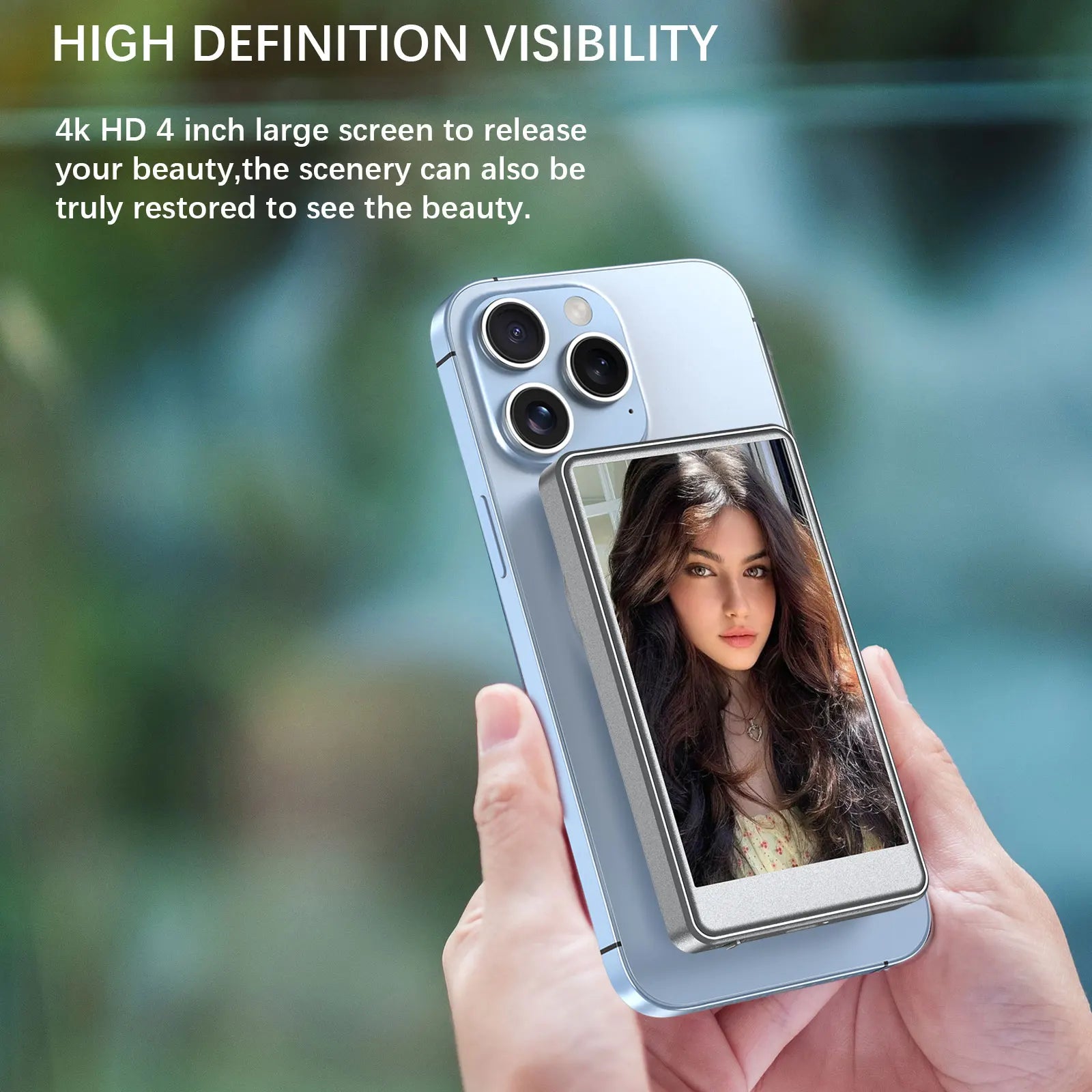 LAQTA Vlog Selfie Monitor Screen showing a compact, portable display for vlogging and video recording.