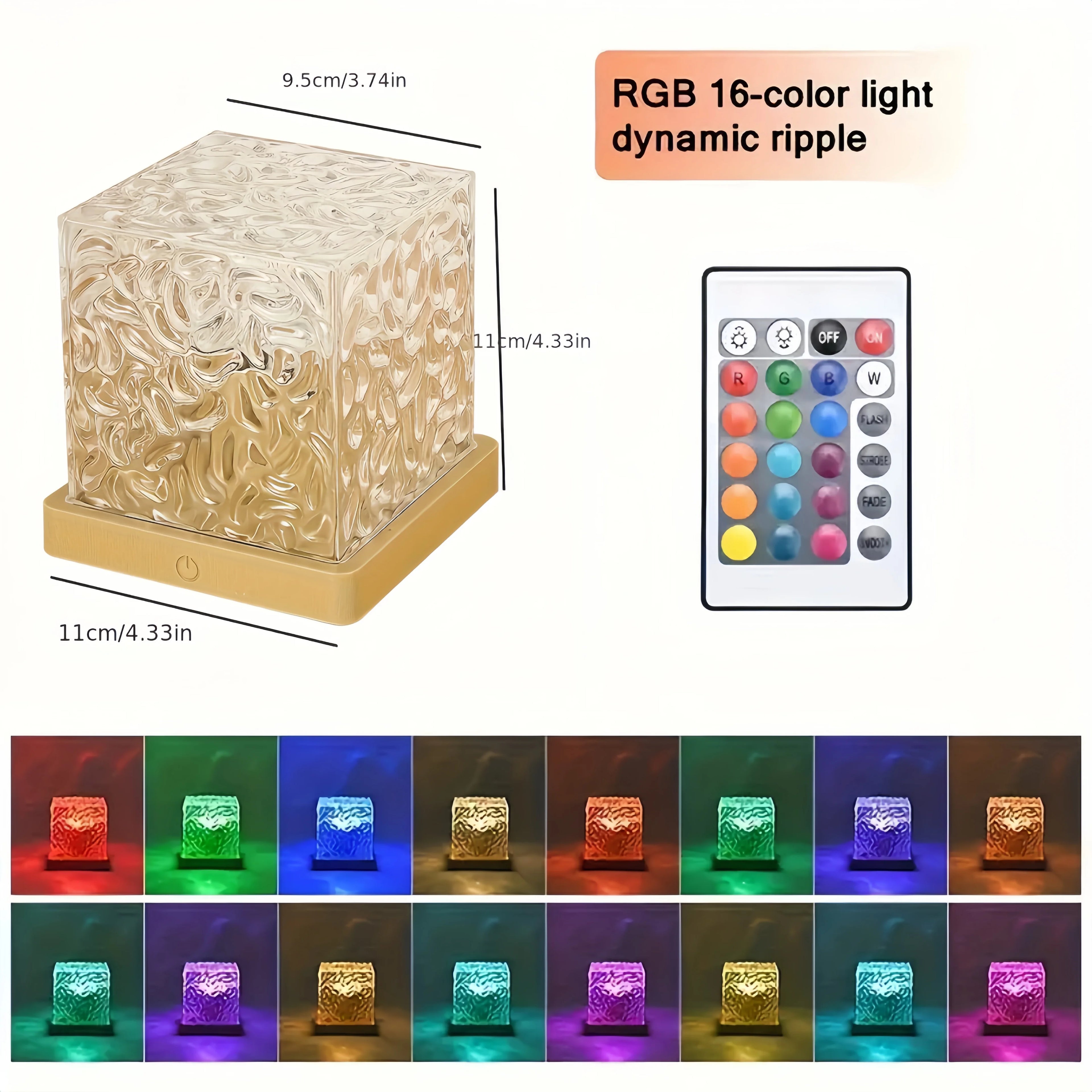 LAQTA dynamic rotating LED night light emitting colorful light, ideal for kids' bedrooms or ambient lighting.