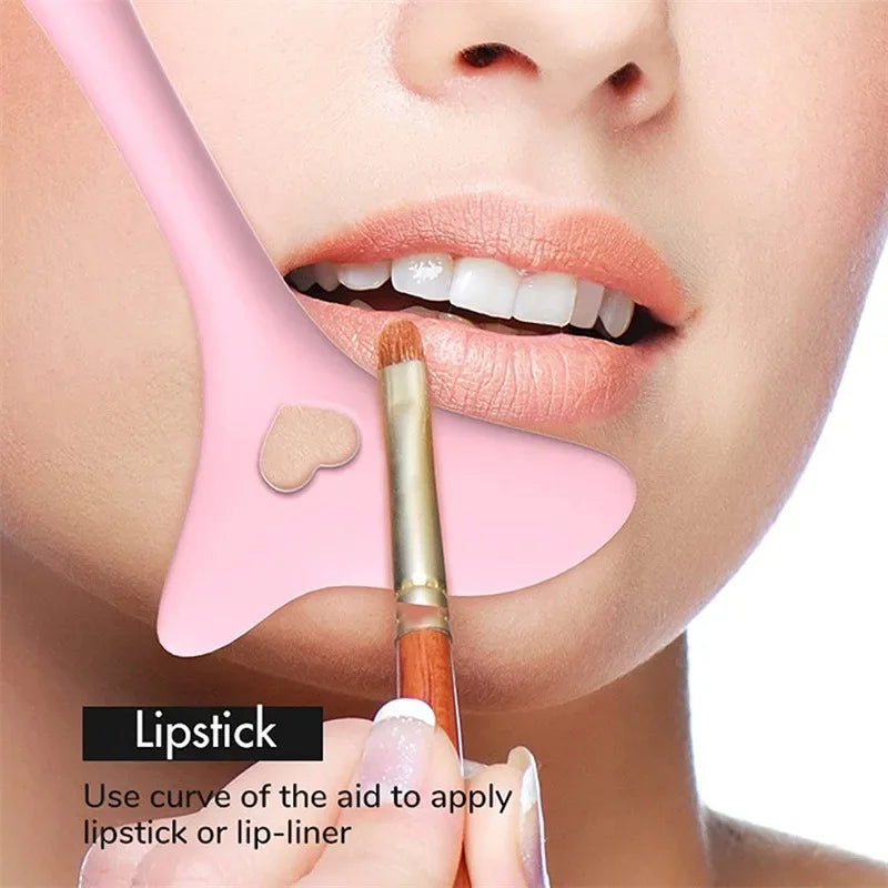LAQTA multi-functional eyeliner stencil with wing tips, showing a close-up of the reusable tool for precise eye makeup application.
