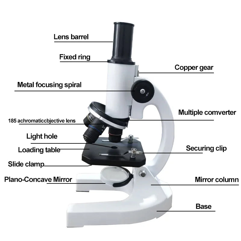 LAQTA 40X-2000X magnification microscope for kids with adjustable focus and colorful design, ideal for educational scientific exploration.