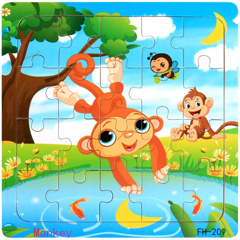 Colorful LAQTA Montessori 3D puzzle featuring interlocking geometric shapes and educational design for kids' learning and play.