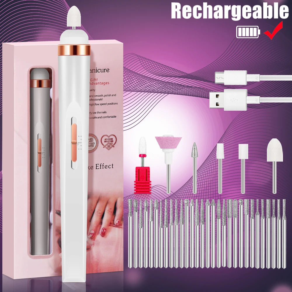 LAQTA 5-in-1 electric nail polish device with multiple color options and ergonomic design, ideal for at-home manicures.