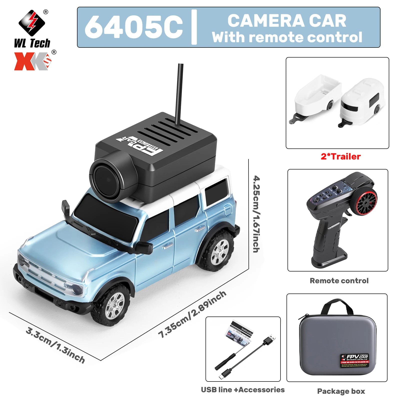 LAQTA 1/64 Mini RC Car with 720P FPV Camera, compact remote-controlled vehicle with built-in camera for live video.