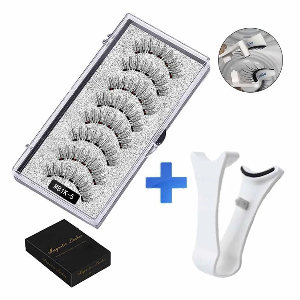 LAQTA Natural Magnetic 3D Eyelashes with realistic, multi-layered design for a bold, natural look, shown on a clean background.