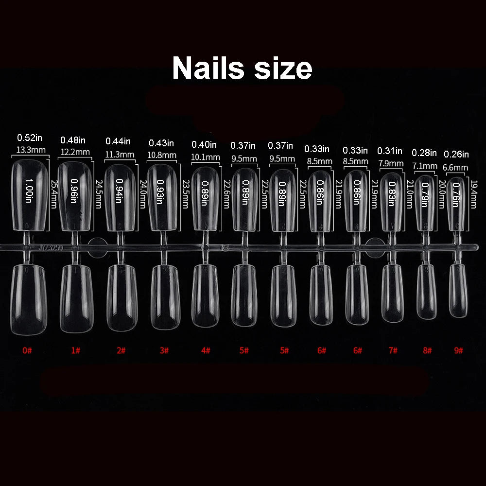 LAQTA short square fake nails with a sleek design, perfect for stylish nail extensions or creative nail art.