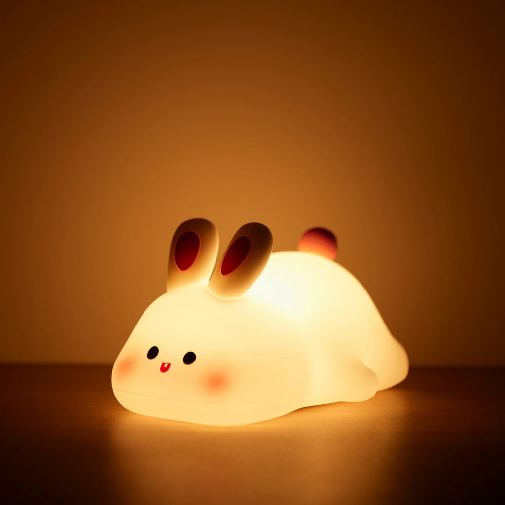 LAQTA Cute LED Night Light Panda glowing softly, perfect for children's rooms and adding a cozy ambiance.