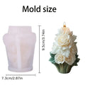 LAQTA Rose Tree Candle Mold showing detailed floral design for handmade candles with intricate petal and leaf patterns.
