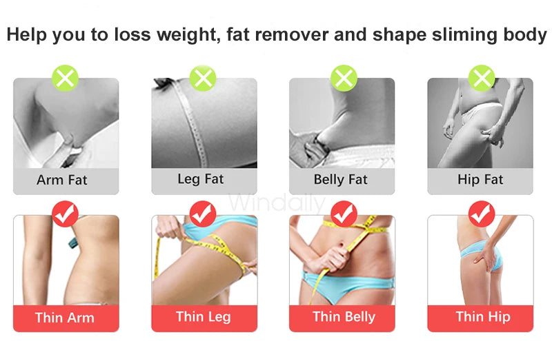 LAQTA EMS and RF Radio Frequency Body Slimming Machine with control panel and applicator handpieces.