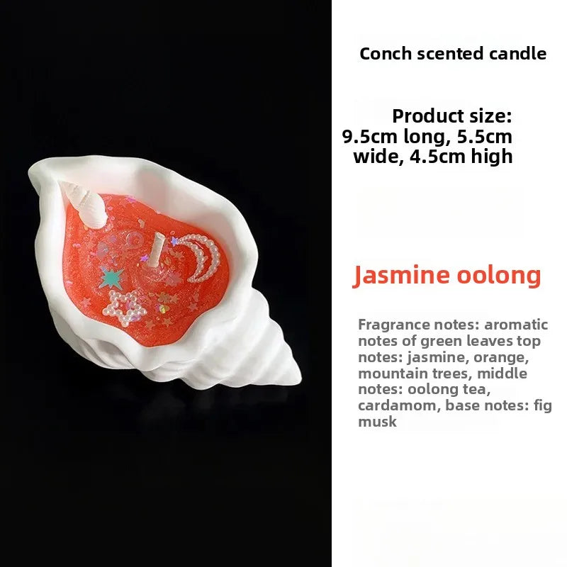 LAQTA sea shell aromatherapy candle with natural shell design and soothing wick, perfect for relaxing ambiance.