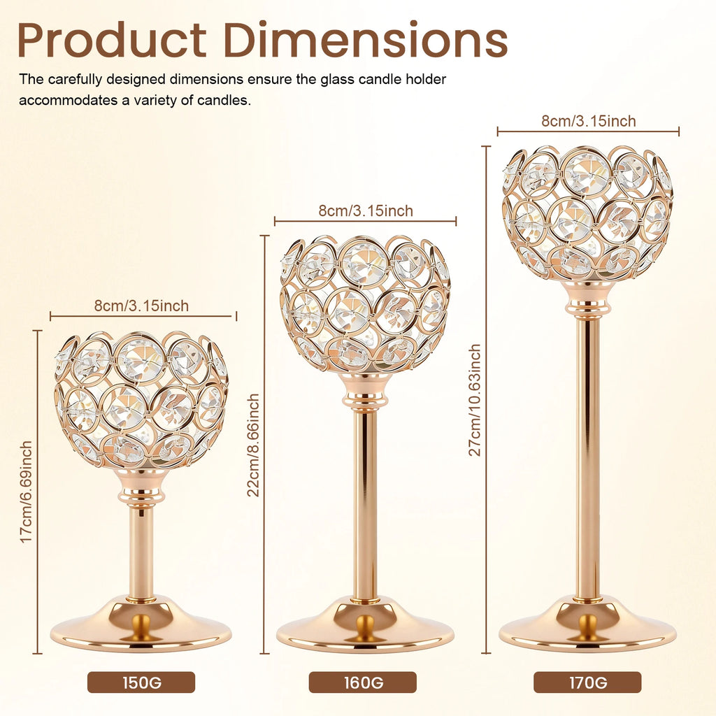 Elegant gold and silver metal glass candle by LAQTA featuring a sleek design and decorative finish.