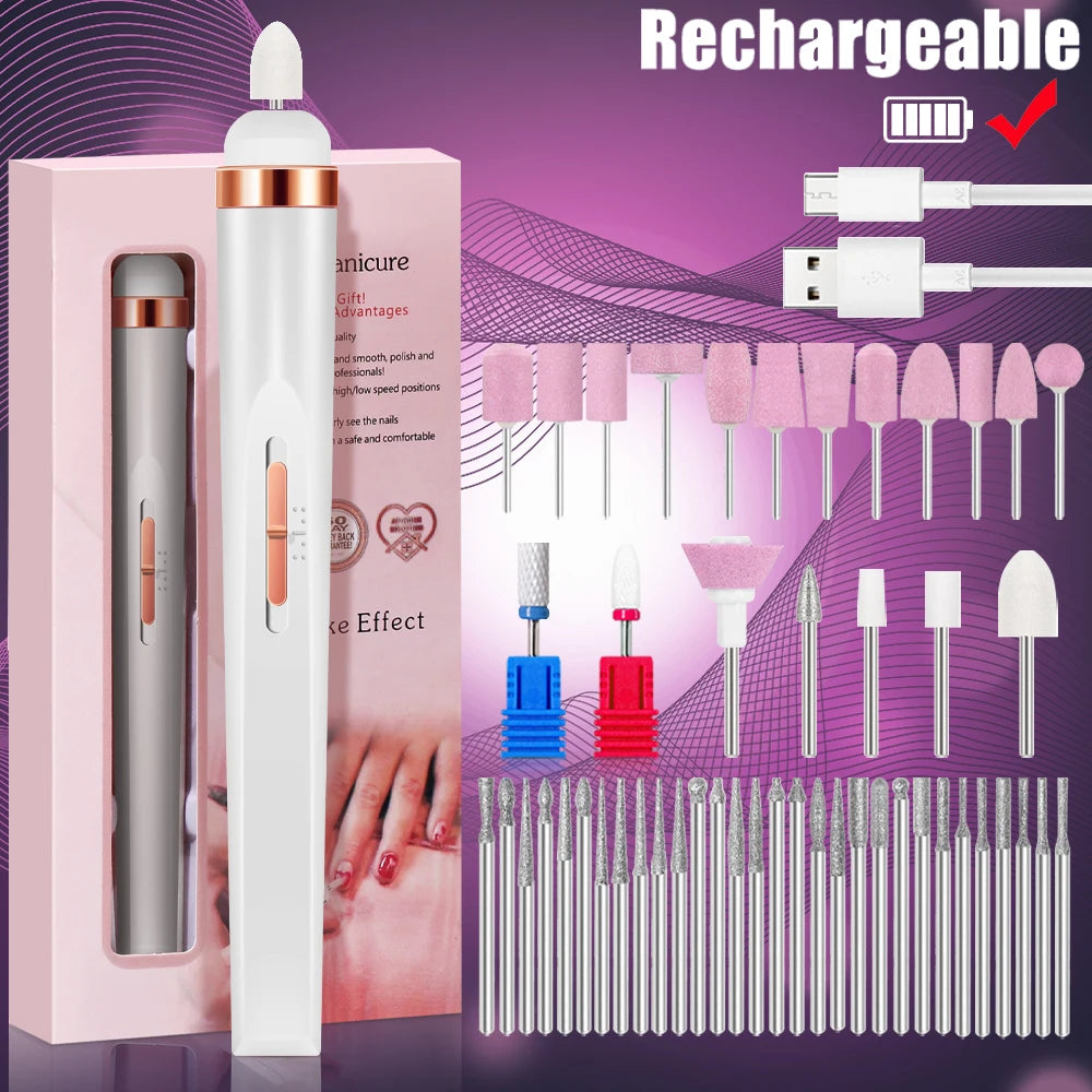 LAQTA 5-in-1 electric nail polish device with multiple color options and interchangeable tips for professional manicures