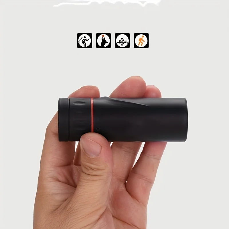 LAQTA 2000X25 HD monocular telescope with zoom lens, compact design, and adjustable focus for outdoor wildlife and stargazing.