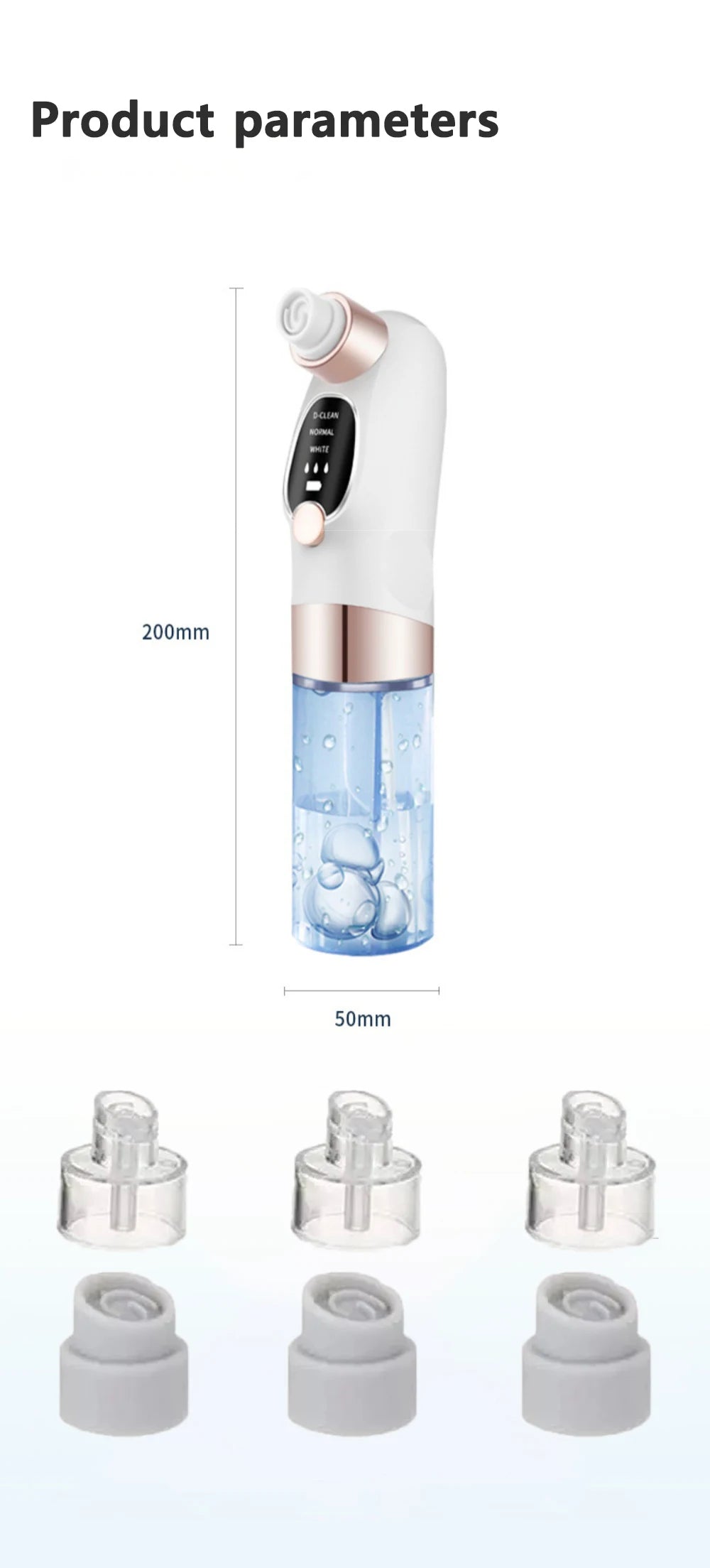 LAQTA blackhead remover tool with stainless steel tips for extracting blackheads and impurities from the skin.