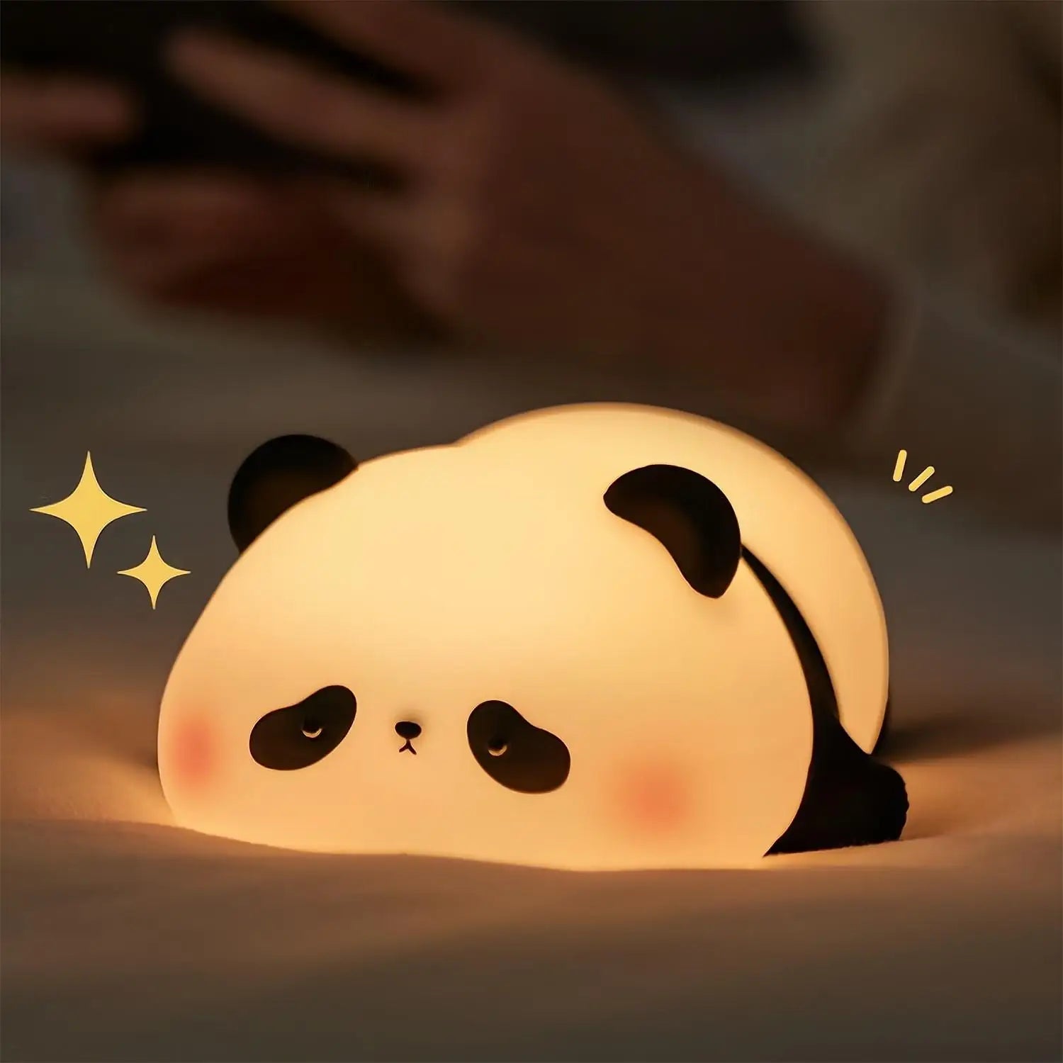 LAQTA cute LED night light featuring a panda design, soft glow perfect for kids' bedrooms or nursery decor.